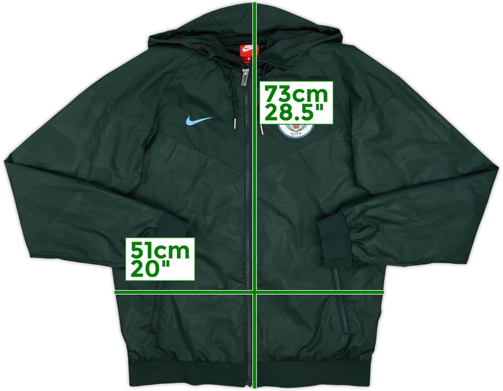 2017-18 Manchester City Nike Hooded Track Jacket - 8/10 - (S)