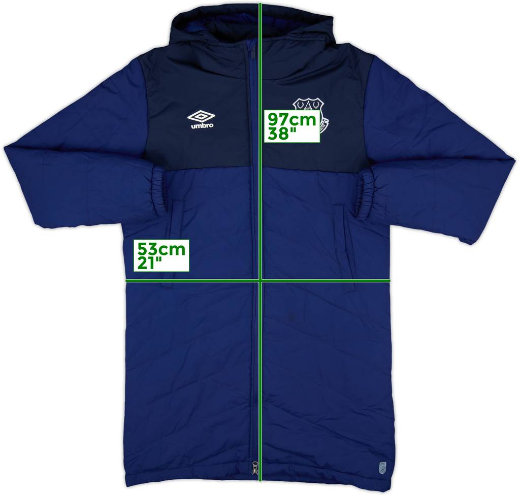 2017-18 Everton Umbro Padded Bench Coat - 8/10 - (M)