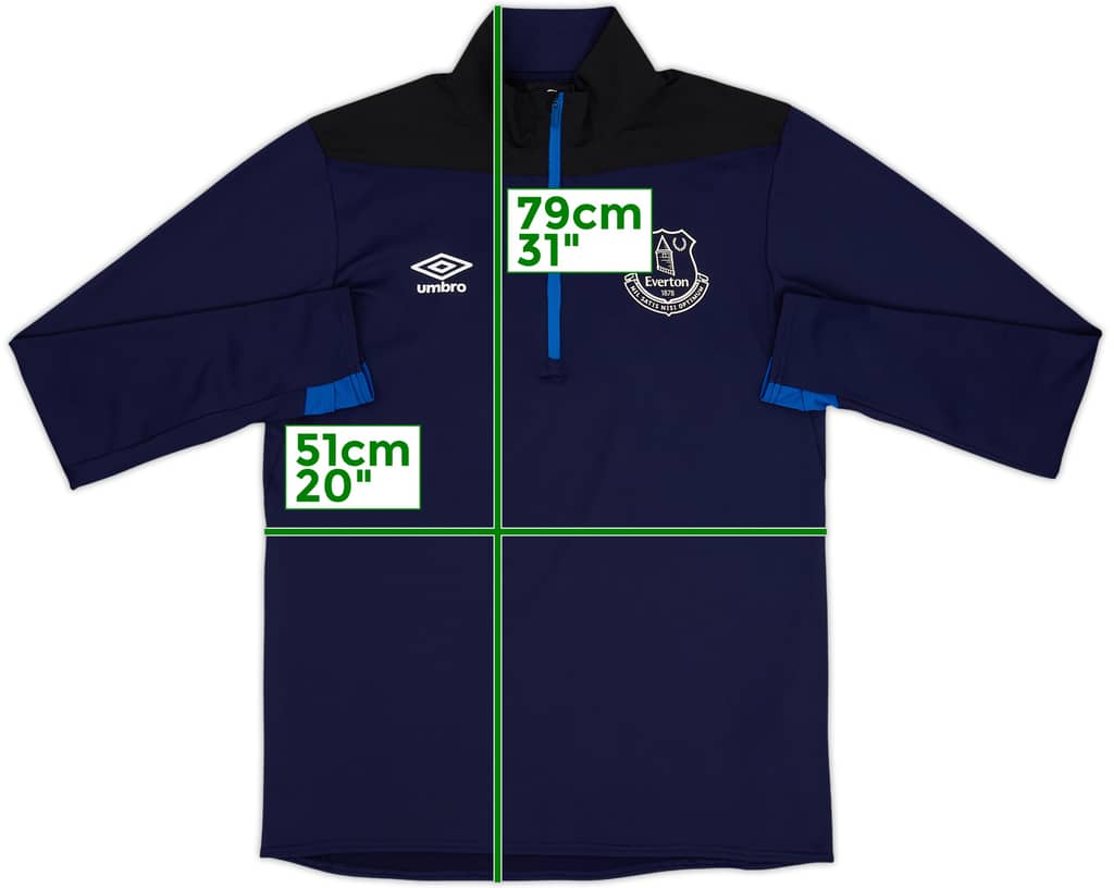 2016-17 Everton Umbro 1/4 Zip Drill Top - 9/10 - (M)