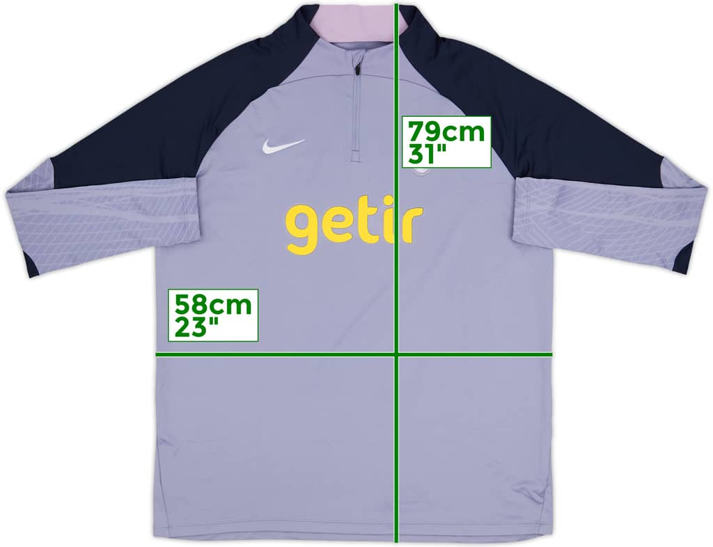 2023-24 Tottenham Nike 1/4 Zip Drill Top - 9/10 - (XL)