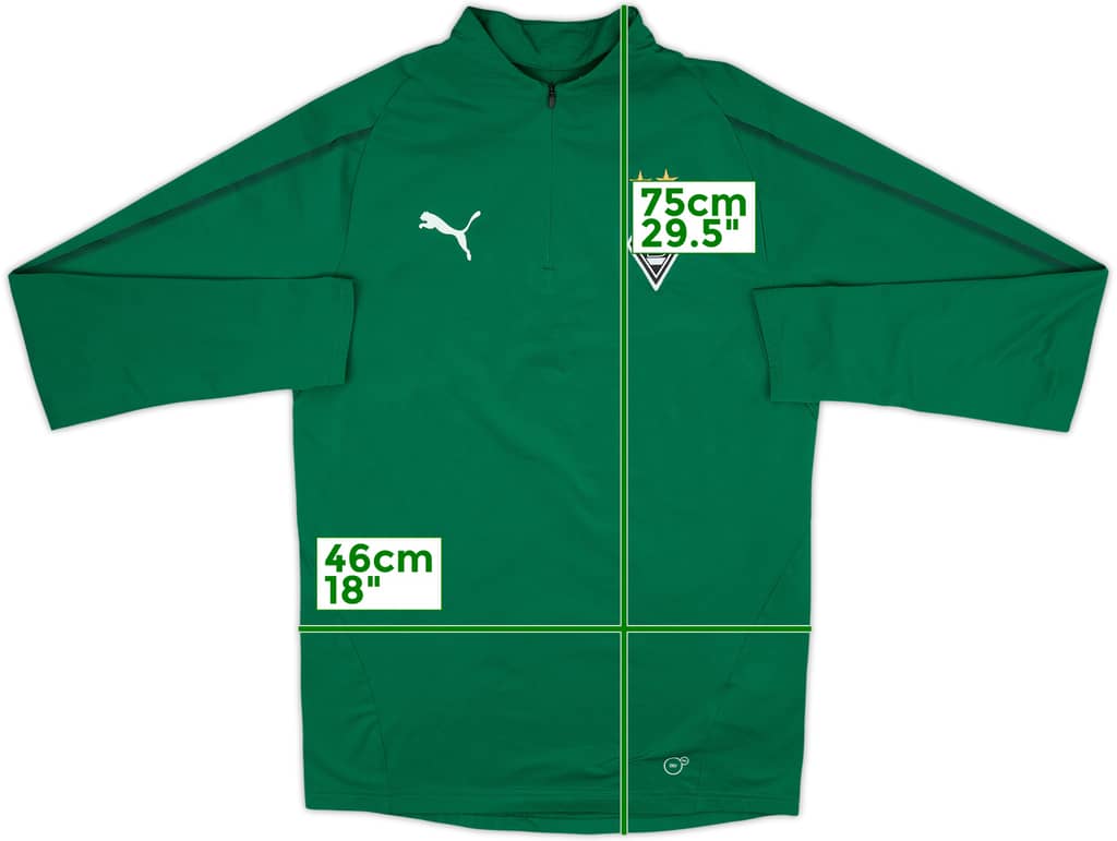 Top de entrenamiento 1/4 de cremallera Puma del Borussia Monchengladbach 2018-19 - 10/10 - (S)