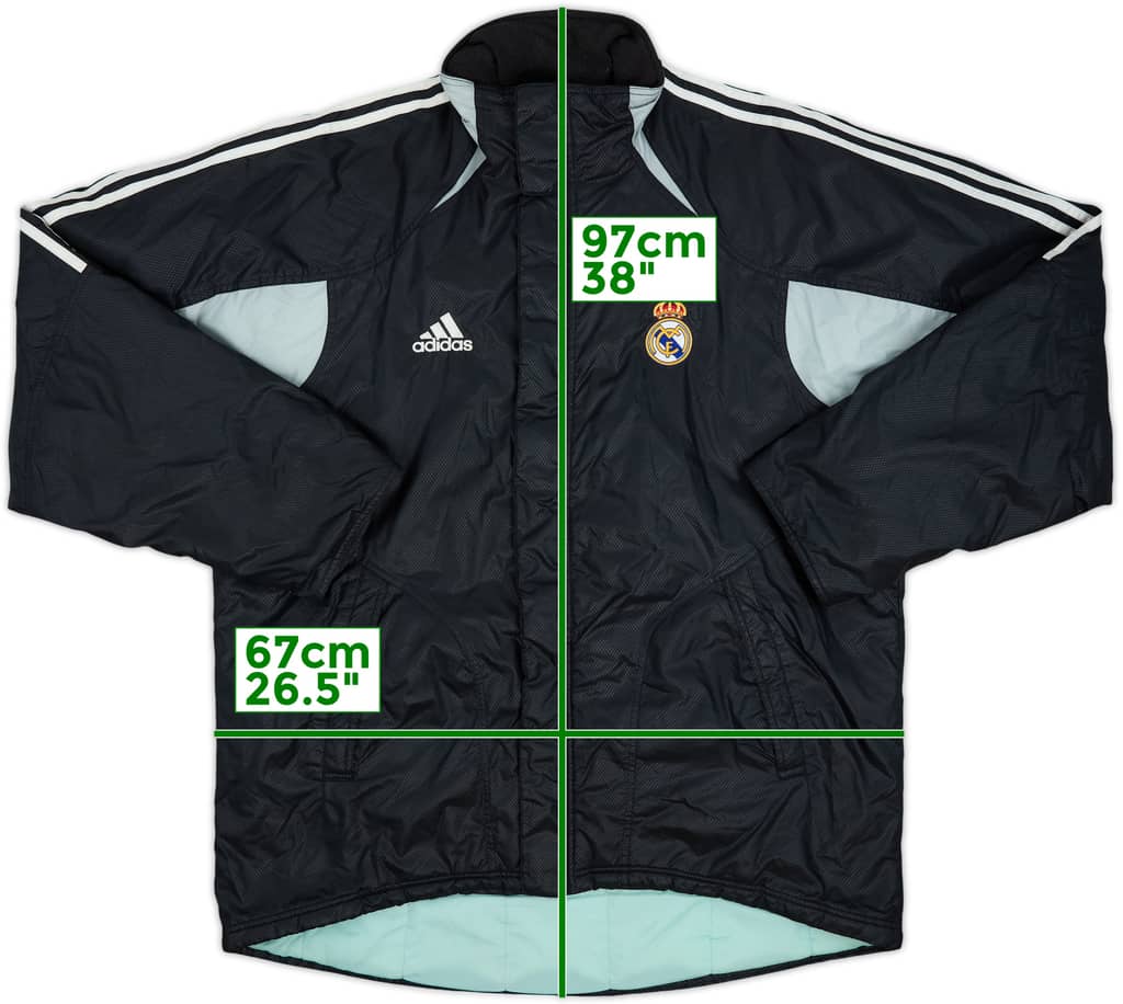 2004-05 Real Madrid adidas Padded Bench Coat - 7/10 - (XL)