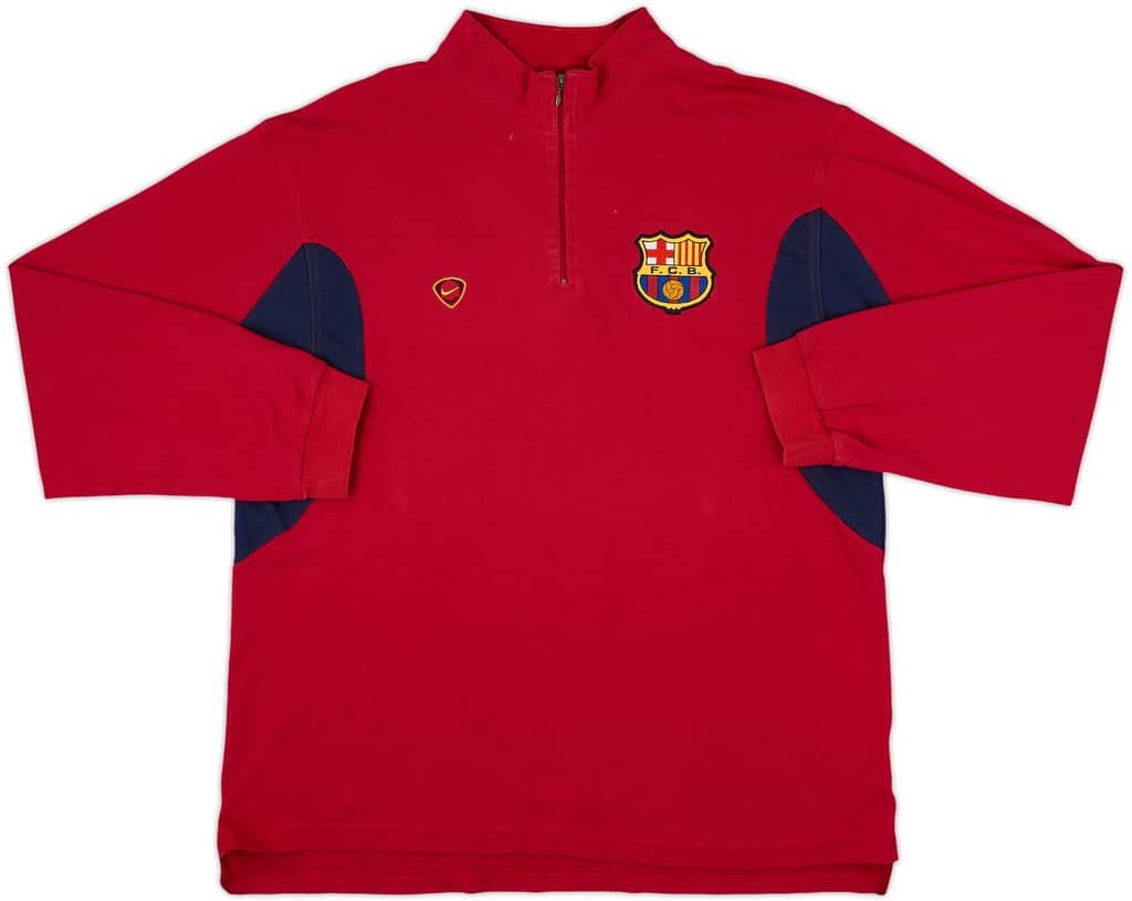 2000-01 Barcelona Nike 1/4 Zip Training Top - 8/10 - (L)
