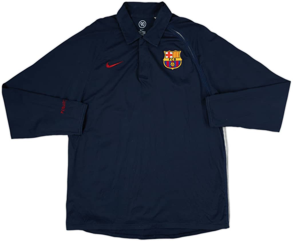 2004-05 Barcelona Nike Polo L/S Shirt - 9/10 - (XL)