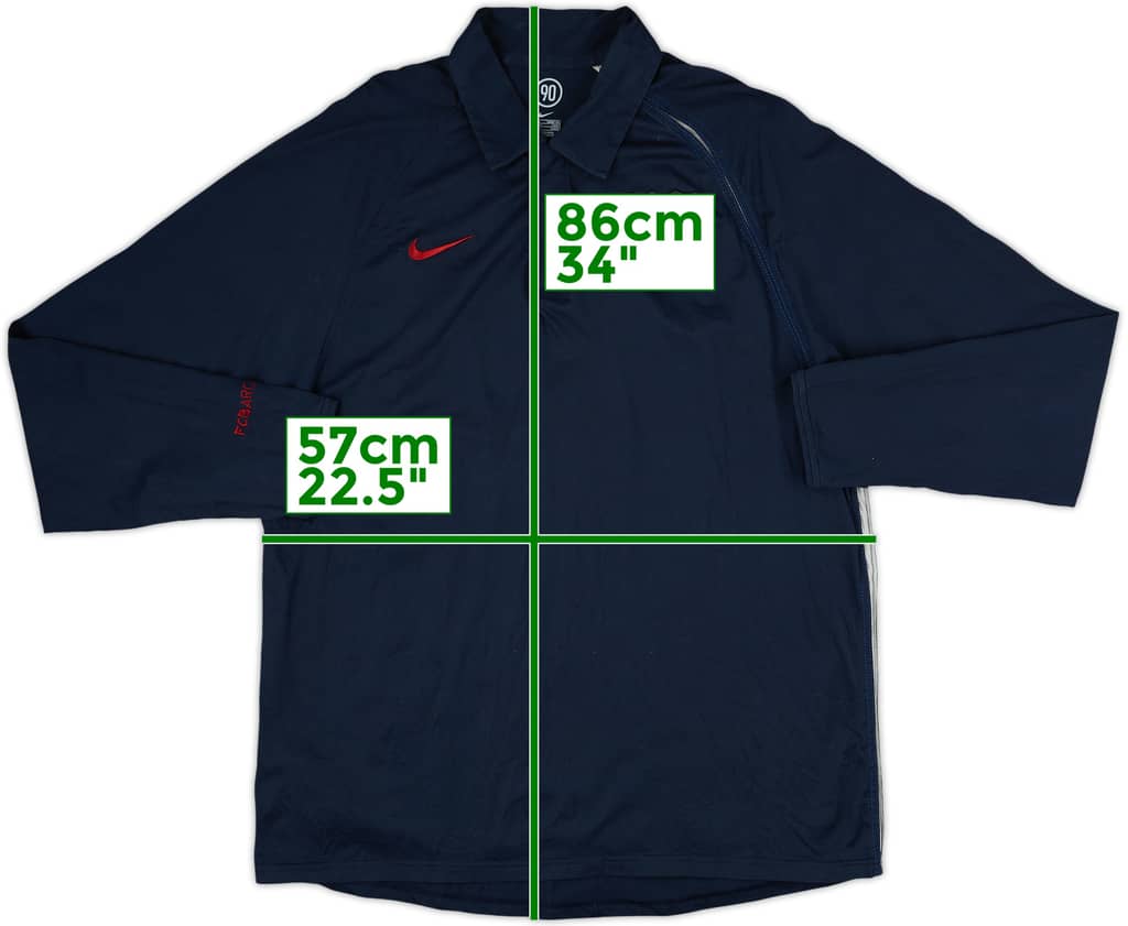2004-05 Barcelona Nike Polo L/S Shirt - 9/10 - (XL)