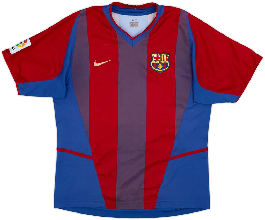 2002-03 Barcelona Home Shirt - 5/10 - (L.Boys)