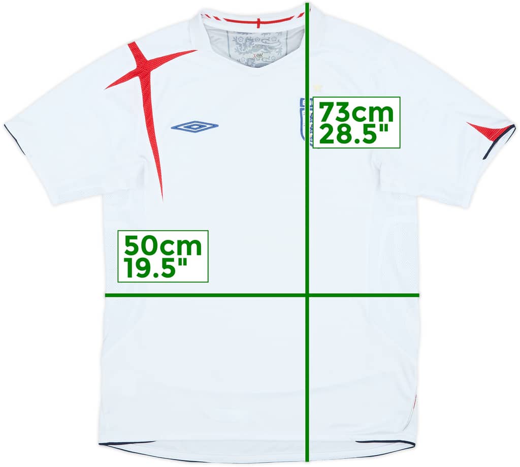 2005-07 England Home Shirt - 5/10 - (S)