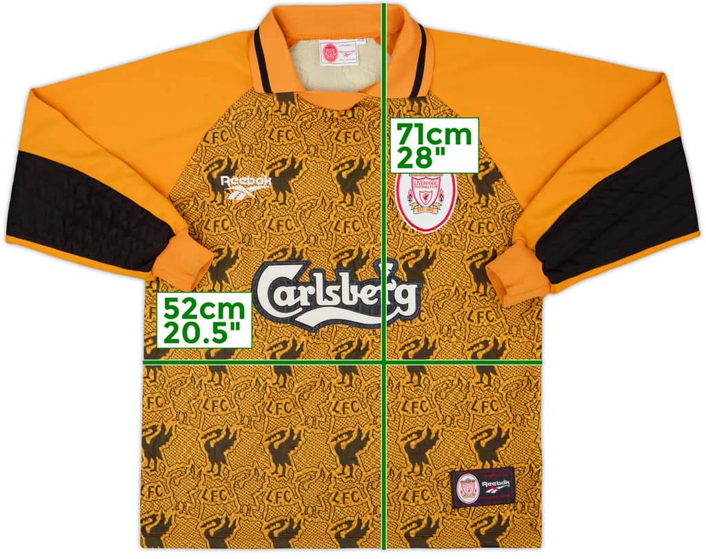 1996-97 Liverpool GK Shirt - 7/10 - (S)