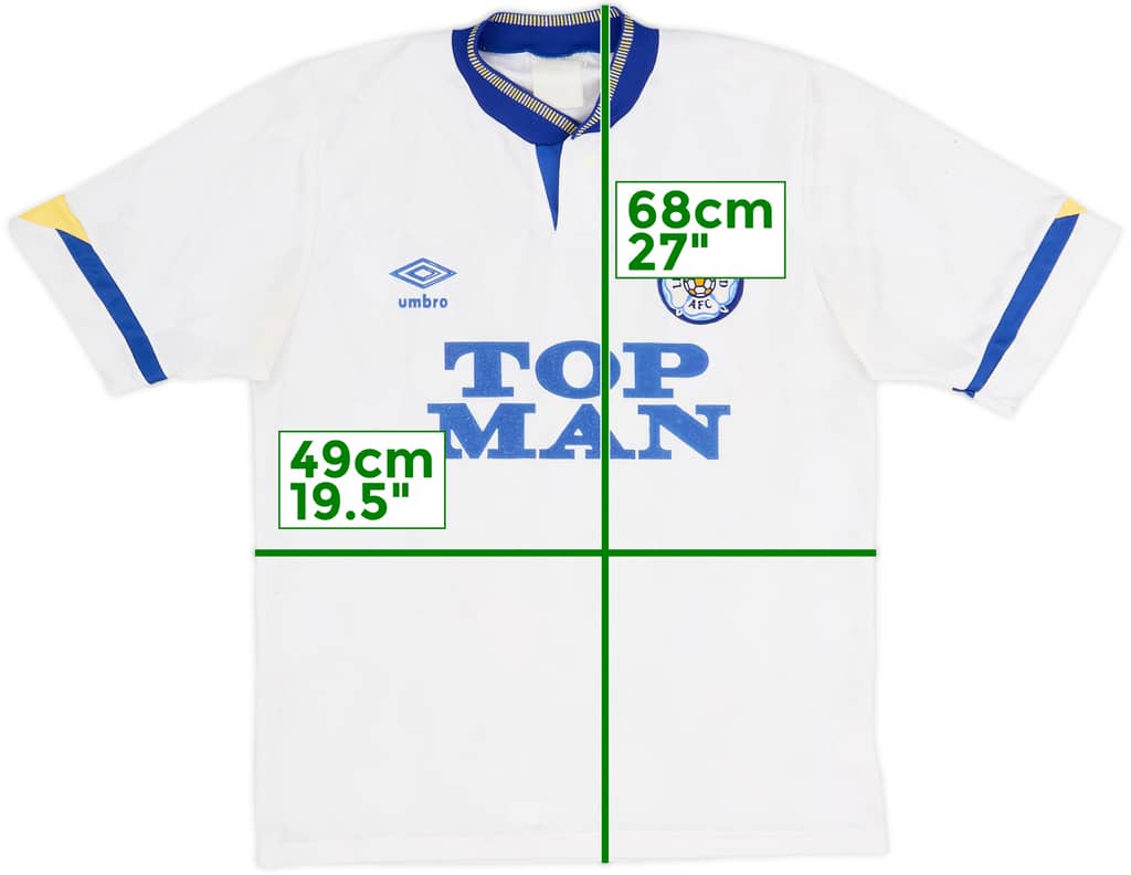 1990-91 Leeds United Home Shirt - 8/10 - (S)