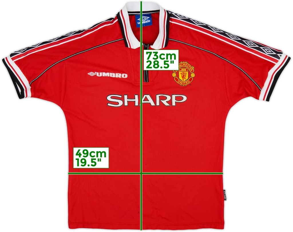 1998-00 Manchester United Home Shirt - 5/10 - (L)