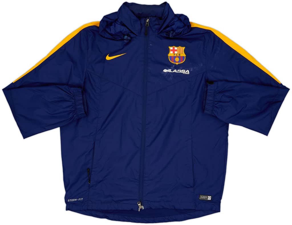 2015-16 Barcelona Nike Hooded Rain Jacket - 7/10 - (L)