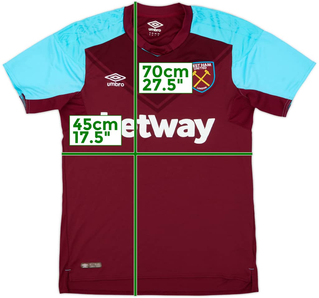 2017-18 West Ham Home Shirt - 5/10 - (M)