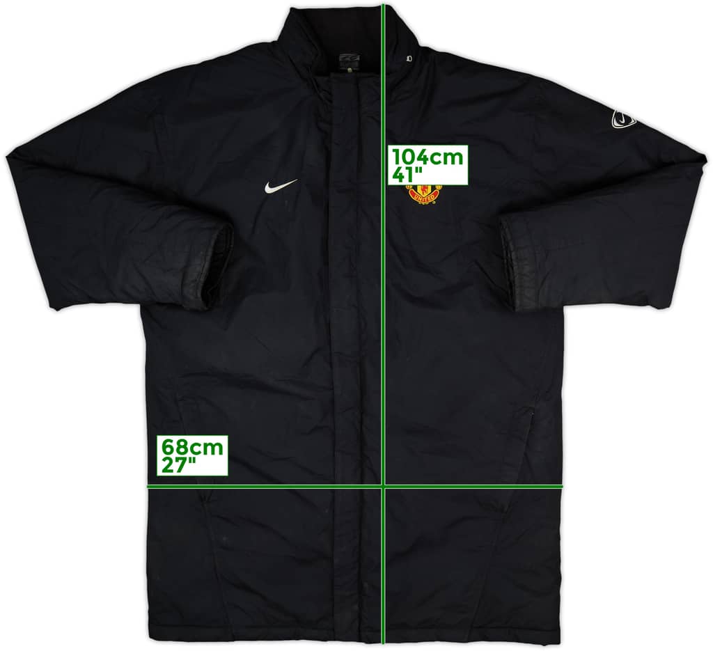 2003-04 Manchester United Nike Padded Bench Coat - 8/10 - (XL)