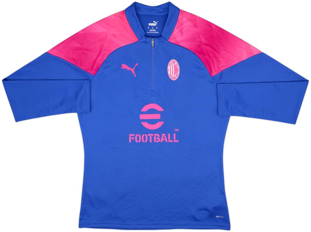 2023-24 AC Milan 1/4 Zip Training Top - 8/10 - (M)