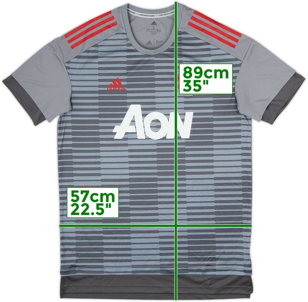 2017-18 Manchester United adidas Training Shirt - 9/10 - (L)