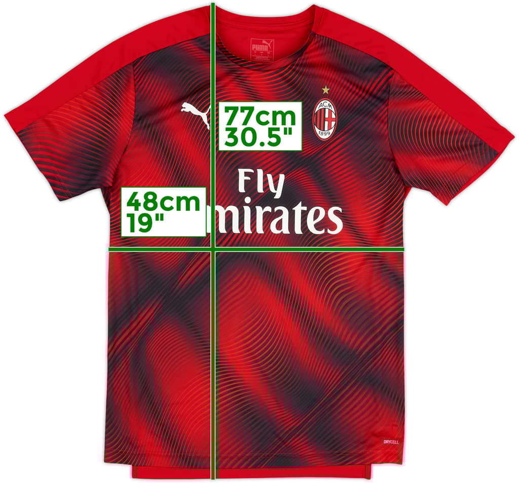 2019-20 AC Milan Puma Training Shirt - 10/10 - (L)