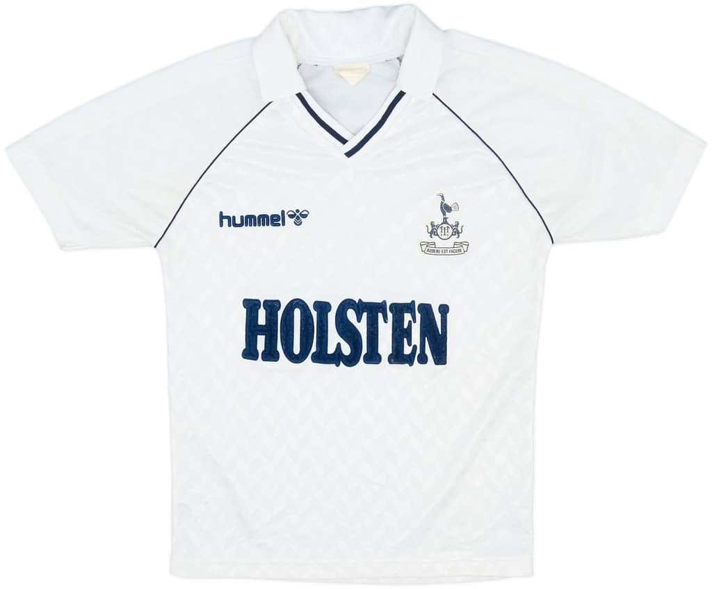 1987-89 Tottenham Home Shirt - 8/10 - (XL.Boys)