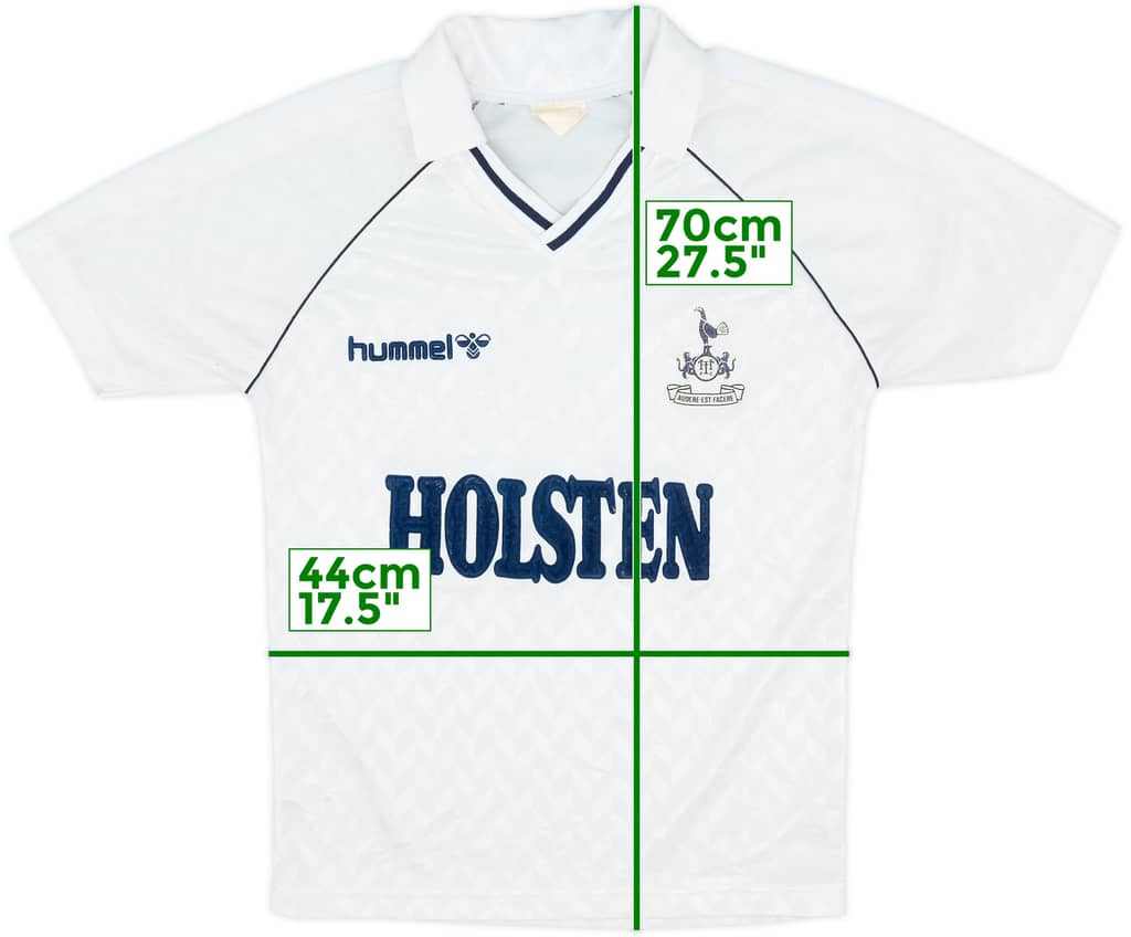 1987-89 Tottenham Home Shirt - 8/10 - (XL.Boys)