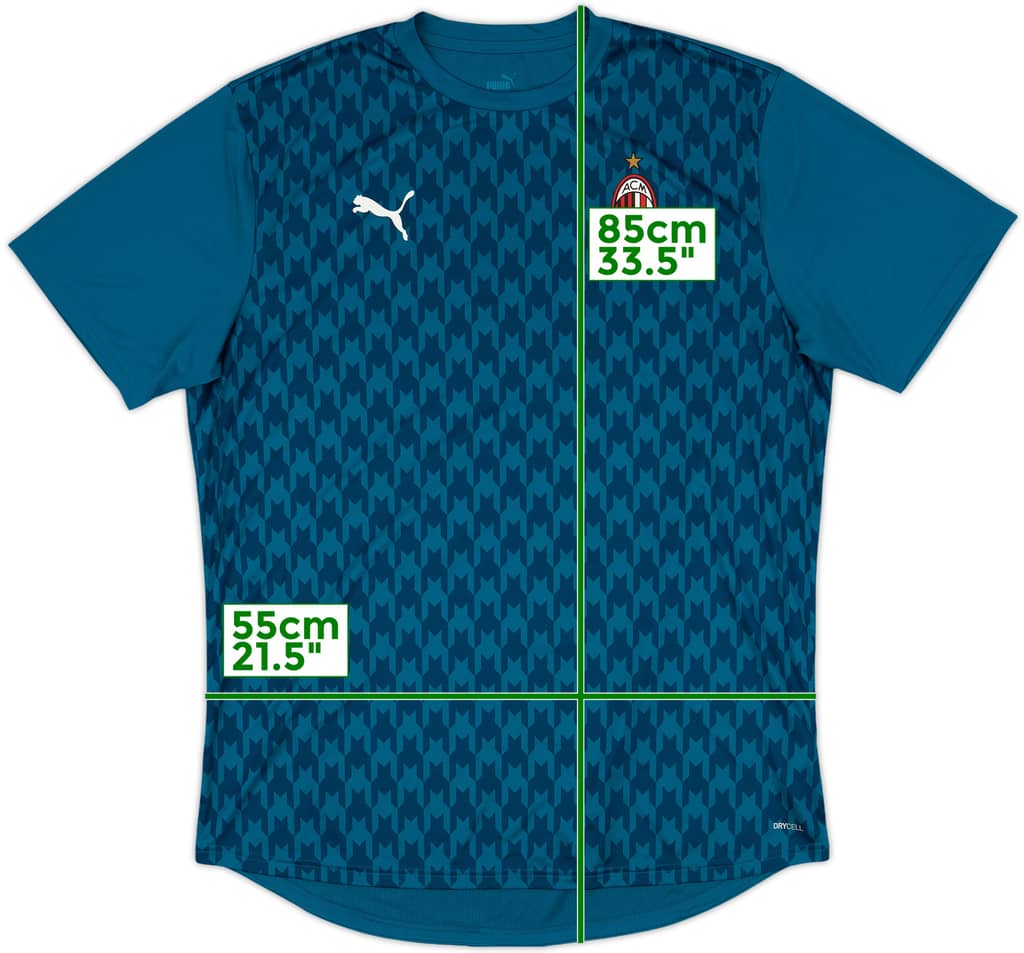 2020-21 AC Milan Puma Pre-Match Training Shirt - 9/10 - (XXL)