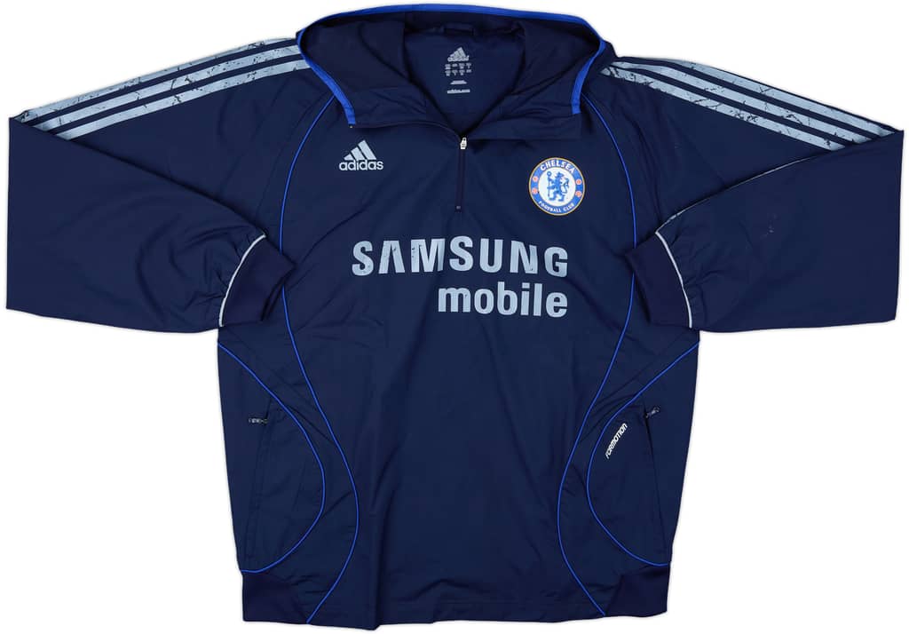 2006-07 Chelsea adidas 1/4 Zip Hooded Drill Top - 4/10 - (L)