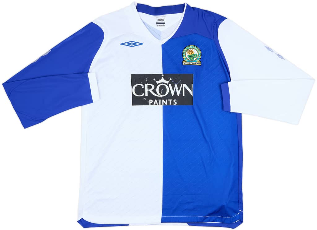 2008-09 Blackburn Home L/S Shirt - 5/10 - (L)