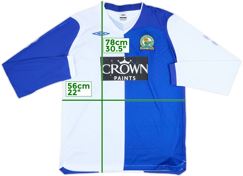 2008-09 Blackburn Home L/S Shirt - 5/10 - (L)