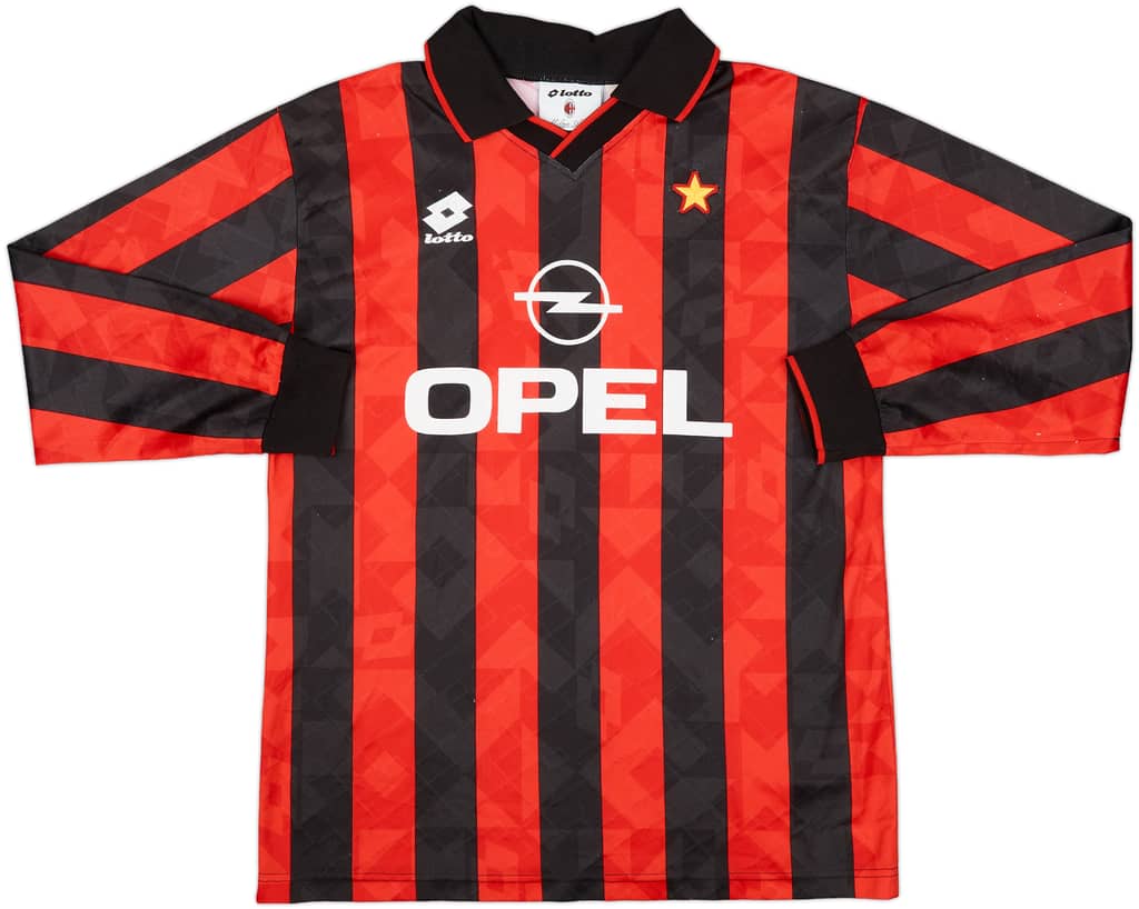 1994-95 AC Milan Home L/S Shirt - 9/10 - (L)