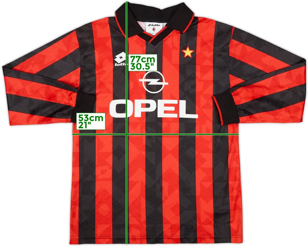 1994-95 AC Milan Home L/S Shirt - 9/10 - (L)