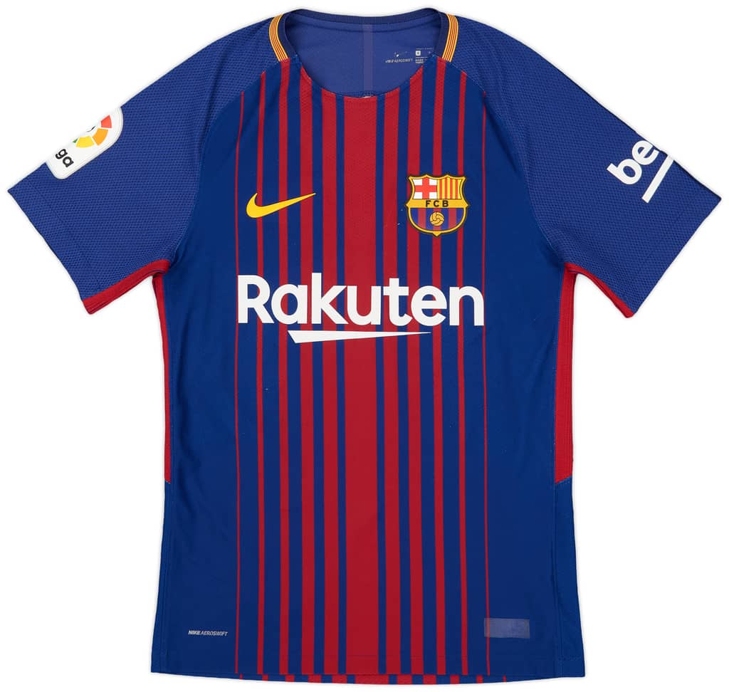 2017-18 Barcelona Authentic Home Shirt Messi #10 - 5/10 - (S)