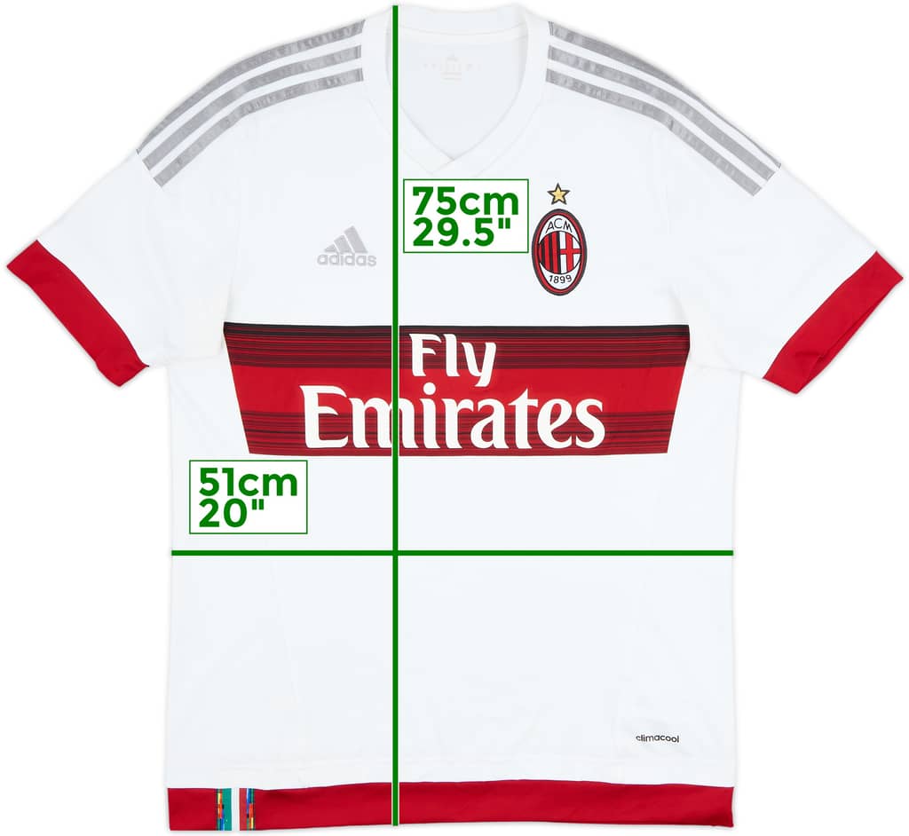 2015-16 AC Milan Away Shirt - 6/10 - (M)