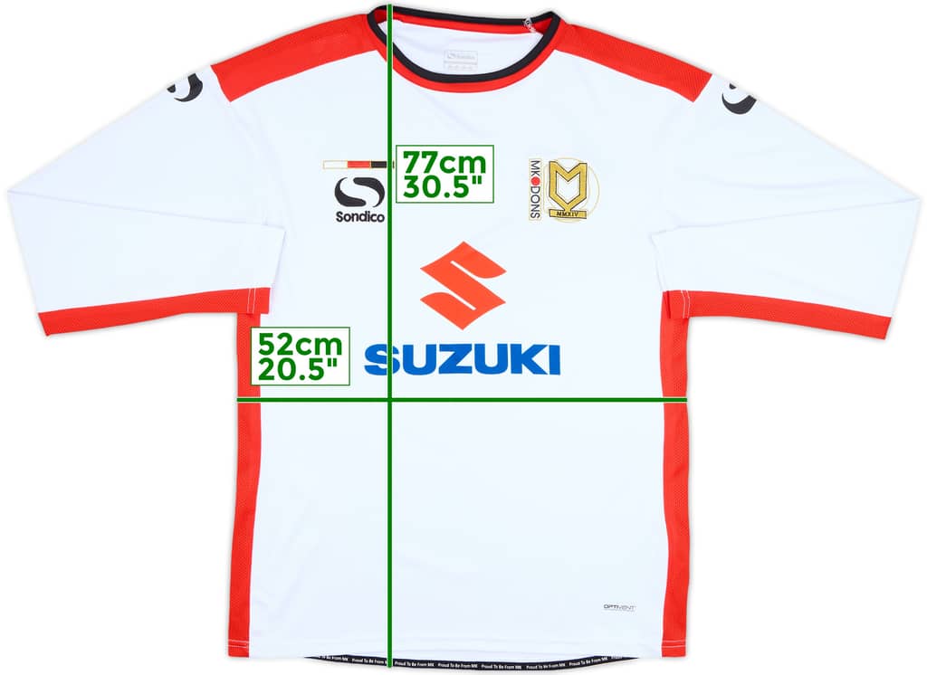 2014-15 MK Dons Home L/S Shirt - 9/10 - (M)