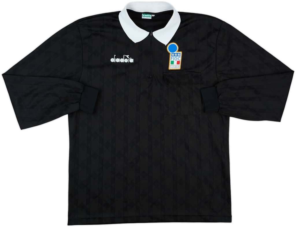 1990s Italy FIGC Diadora Referee L/S Shirt - 8/10 - (XL)