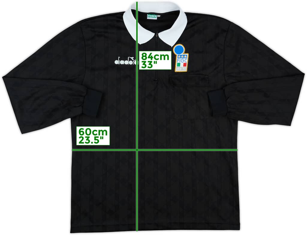 1990s Italy FIGC Diadora Referee L/S Shirt - 8/10 - (XL)