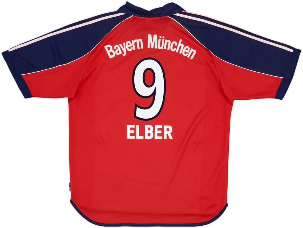1999-01 Bayern Munich Home Shirt Elber #9 - 6/10 - (L)