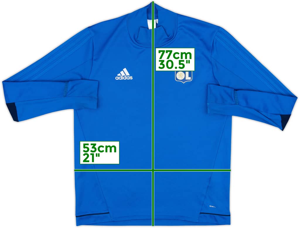 2017-18 Olympique Lyon adidas Drill Top - 6/10 - (L)