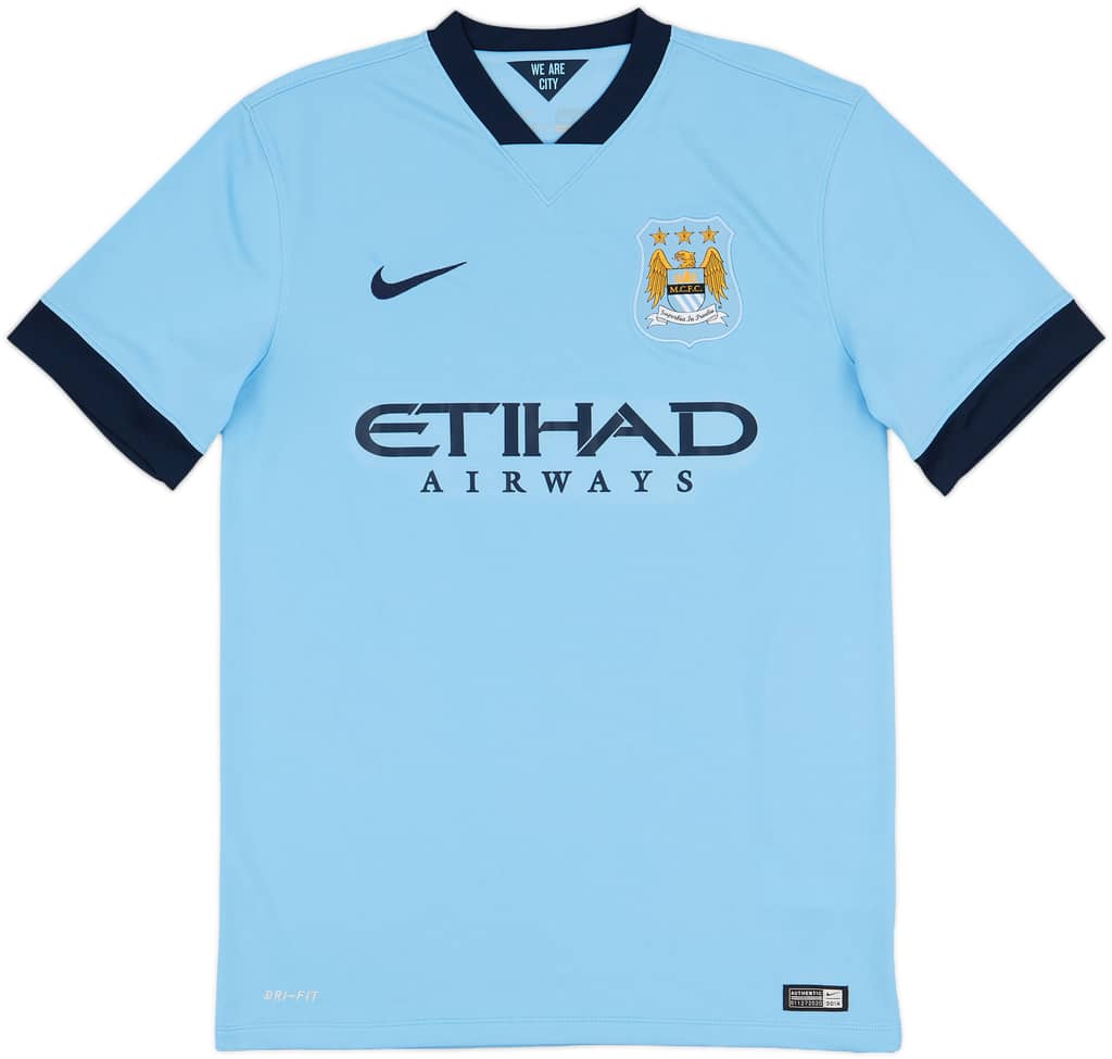 2014-15 Manchester City Home Shirt Silva #21 - 9/10 - (M)