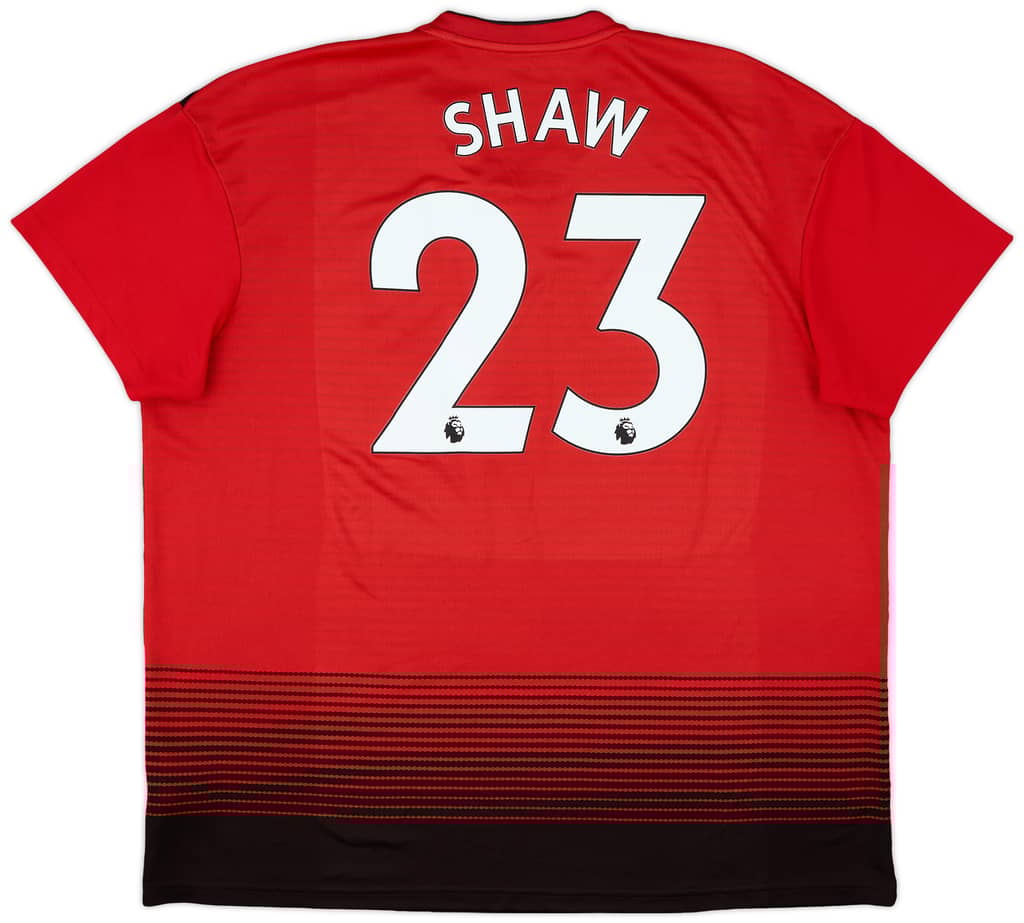 2018-19 Manchester United Home Shirt Shaw #23 - 9/10 - (XXL)