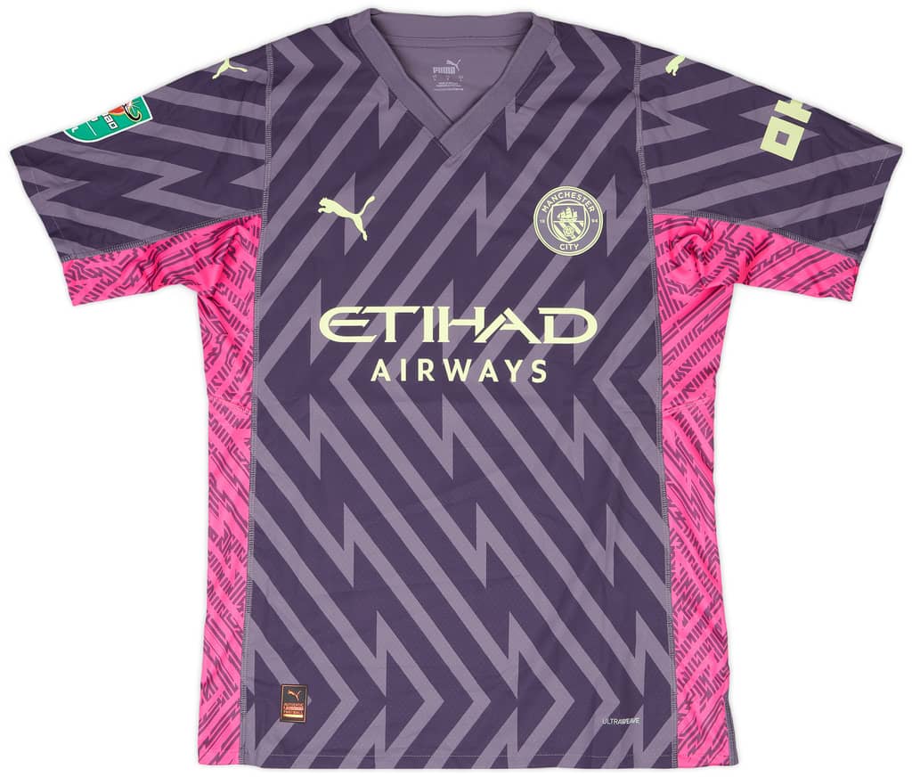 2023-24 Manchester City Match Issue Carabao Cup GK Shirt Ortega Moreno #18