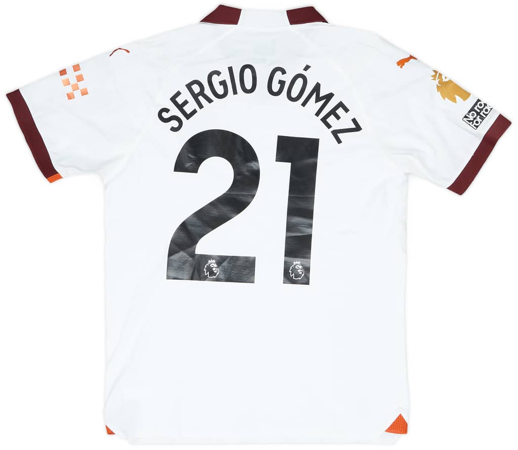 2023-24 Manchester City Match Issue Away Shirt Sergio Gomez #21