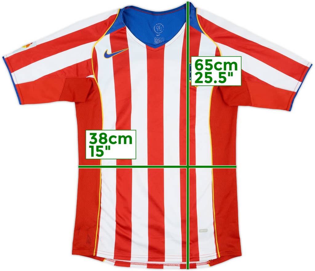 2004-05 Atletico Madrid Home Shirt - 7/10 - (M.Boys)