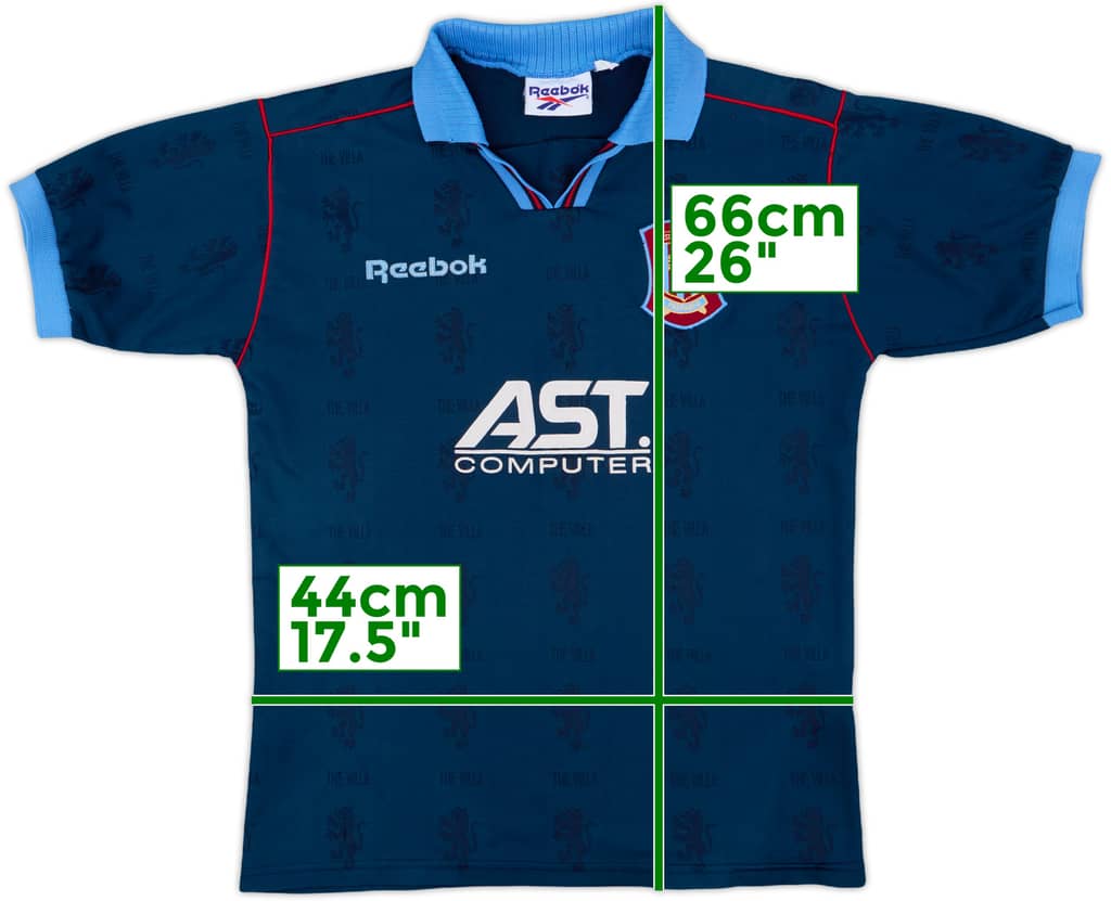 1995-97 Aston Villa Away Shirt - 8/10 - (L.Boys)