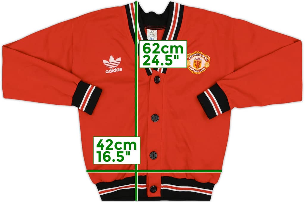 1988-90 Manchester United adidas Cardigan - 8/10 - (Y)