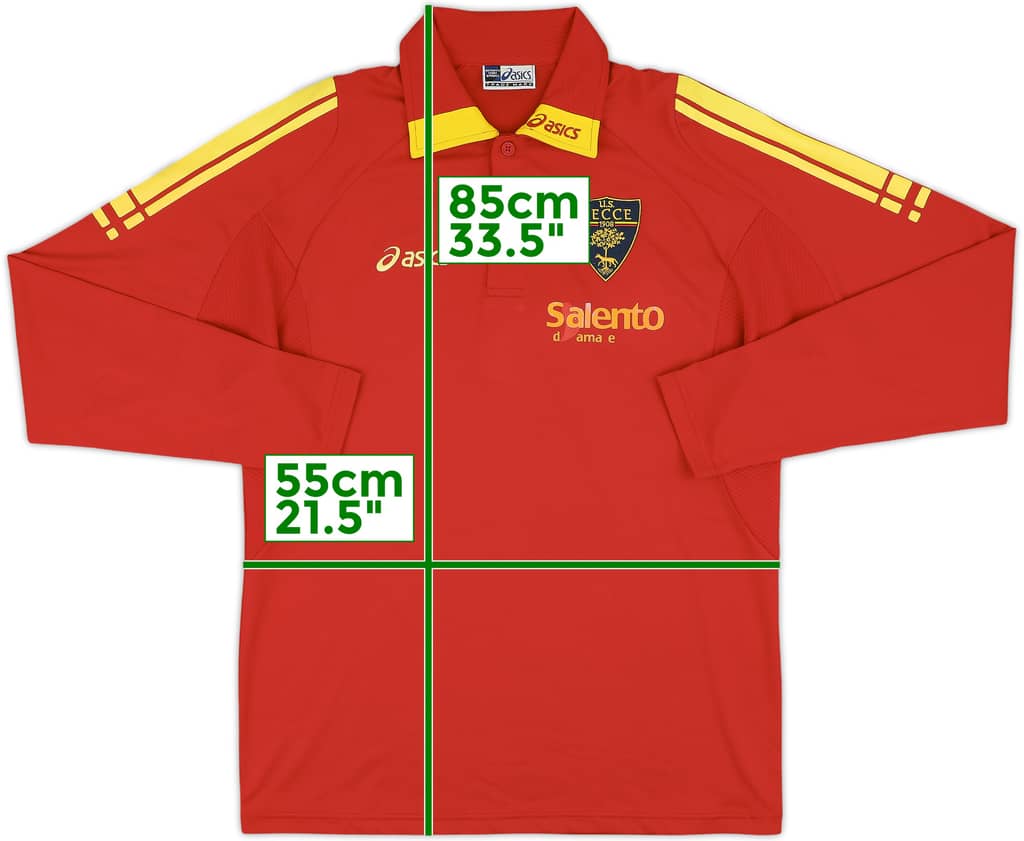 2006-07 Lecce Asics L/S Polo Shirt - 7/10 - (S)
