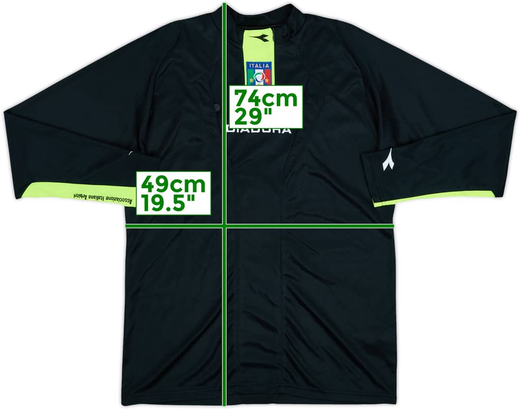 2009-10 Italy FIGC Diadora Referee L/S Shirt - 9/10 - (S)