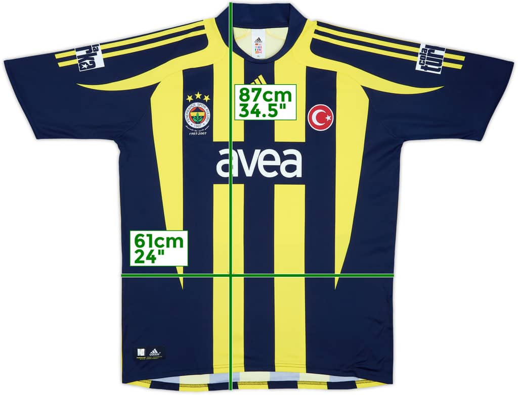 2007-08 Fenerbahce Home Shirt - 6/10 - (XL)