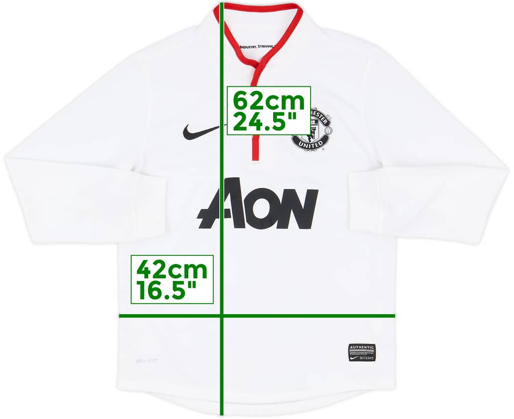 2012-14 Manchester United Away L/S Shirt - 9/10 - (S.Boys)