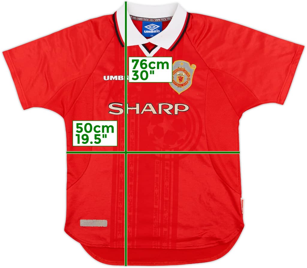 1997-00 Manchester United CL Shirt - 7/10 - (L.Boys)