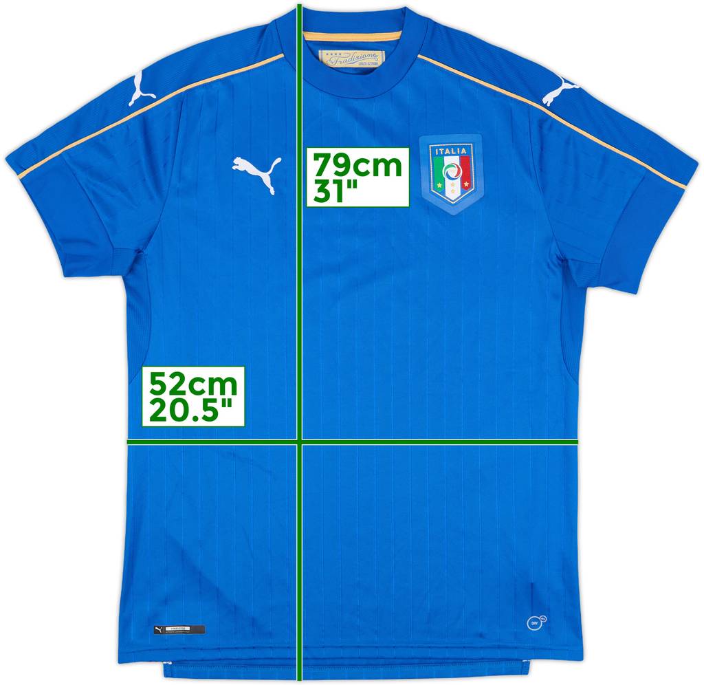 2016-17 Italy Home Shirt - 8/10 - (L)