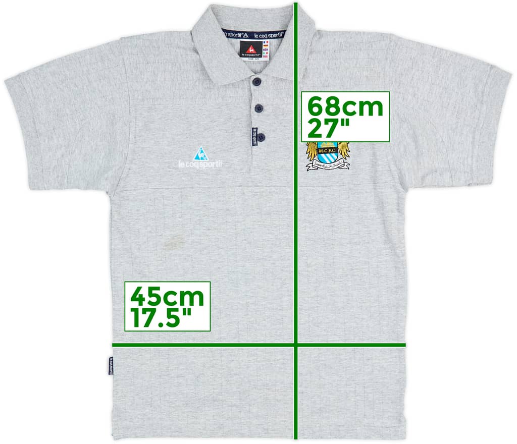 2008-09 Manchester City Le Coq Sportif Polo Shirt - 6/10 - (M.Boys)