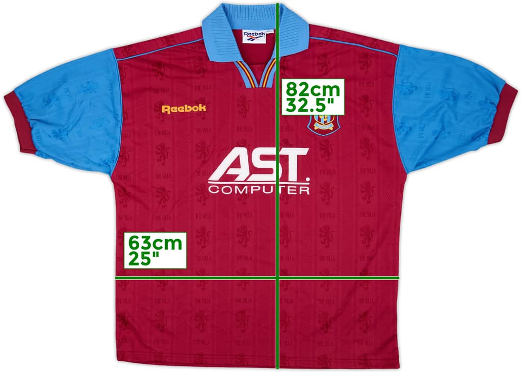 1995-97 Aston Villa Home Shirt - 10/10 - (XL)